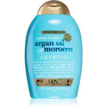 OGX Argan Oil Of Morocco Extra Strenght obnovujúci šampón pre veľmi poškodené krehké vlasy 385 ml