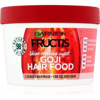 Garnier Fructis Goji Hair Food maska navracajúca lesk farbeným vlasom 390 ml