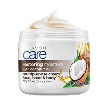 Avon Regeneračný hydratačný krém na tvár, ruky a telo s kokosovým olejom (Miltipurpose Cream) 400 ml