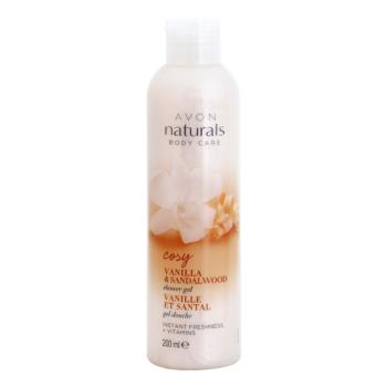 Avon Naturals Body osviežujúci sprchový gél s vanilkou a santalovým drevom 200 ml