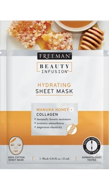 Freeman Hydratačná látková maska Manukový med a kolagén Beauty Infusion (Hydrating Sheet Mask) 25 ml