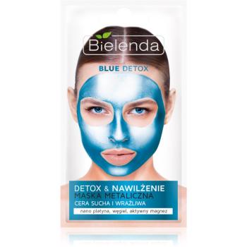Bielenda Metallic Masks Blue Detox detoxikačná a hydratačná maska pre suchú až citlivú pleť 8 g