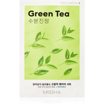 Missha Airy Fit Green Tea upokojujúca plátienková maska s hydratačným účinkom 19 g