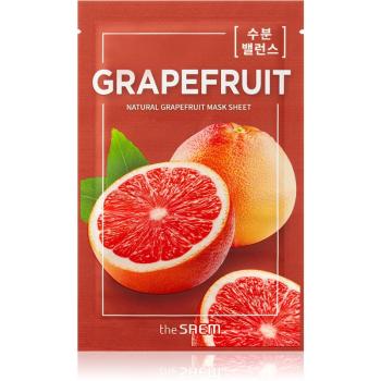 The Saem Natural Mask Sheet Grapefruit plátenná maska pre rozjasnenie a vitalitu pleti 21 ml