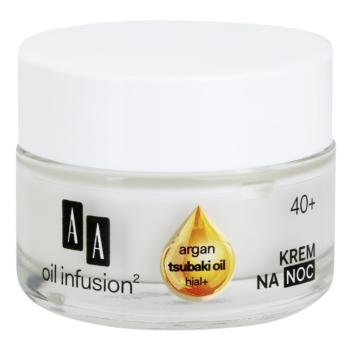 AA Cosmetics Oil Infusion2 Argan Tsubaki 40+ regeneračný nočný krém s protivráskovým účinkom 50 ml