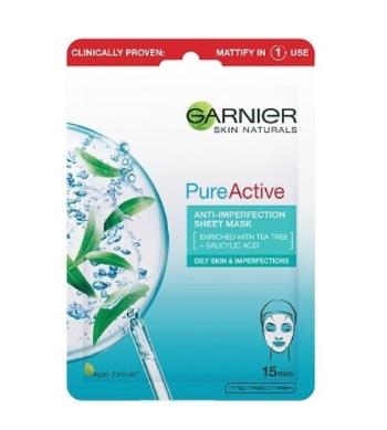 Garnier Hydratačná textilné maska proti nedokonalostiam obohatená o čajovník a kyselinu salicylovú Skin Natura l s Pure Active 23 g