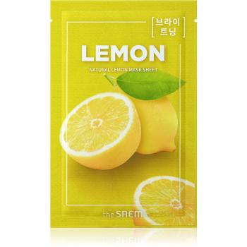 The Saem Natural Mask Sheet Lemon plátenná maska s rozjasňujúcim a hydratačným účinkom 21 ml