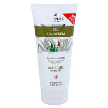 FlosLek Pharma Dry Skin Aloe Vera regeneračný gél na tvár a dekolt 200 ml