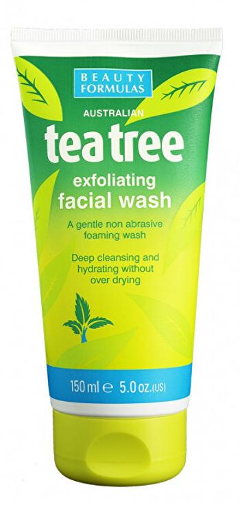 Beauty Formulas Exfoliačný čistiaci gél Tea Tree (Exfoliating Facial Wash) 150 ml