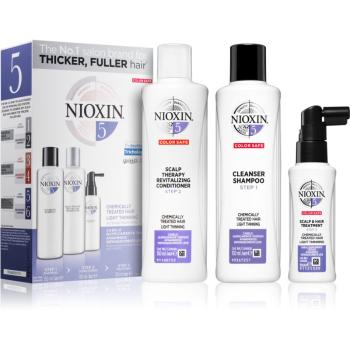 Nioxin System 5 Color Safe Chemically Treated Hair Light Thinning kozmetická sada (pre mierne rednutie normálnych až silných, prírodných aj chemicky o