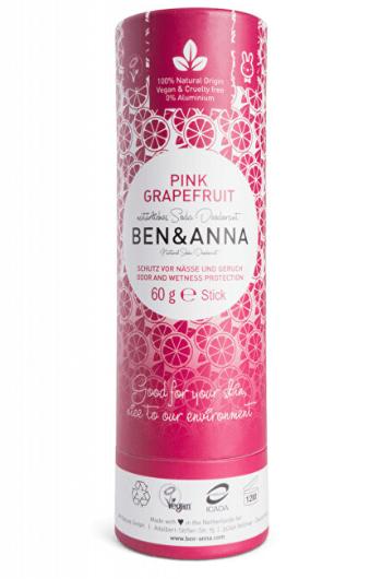 BEN & ANNA Tuhý dezodorant BIO 60 g - Ružový grapefruit
