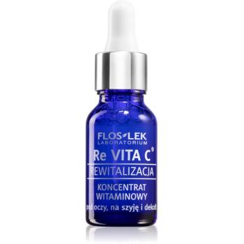 FlosLek Laboratorium Re Vita C 40+ vitamínový koncentrát na očné okolie, krk a dekolt 15 ml