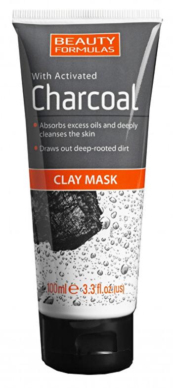 Beauty Formulas Pleť ová maska s aktívnym uhlím Charcoal (Clay Mask) 100 ml