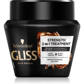 Schwarzkopf Gliss Strength 2-IN-1 Treatment posilujúca maska pre suché a poškodené vlasy 300 ml
