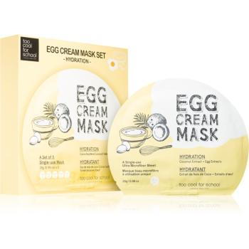 Too Cool For School Egg Cream Mask plátenná maska s rozjasňujúcim a hydratačným účinkom 5x28 g