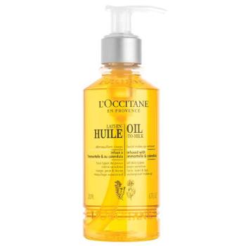 L`Occitane en Provence Odličovací olej s nechtíkom a slamienky pre žiarivý vzhľad pleti (Oil to Milk Mak-Up Remover) 200 ml