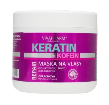 Vivapharm Keratínová regeneračná vlasová maska s kofeínom pre ženy 600 ml