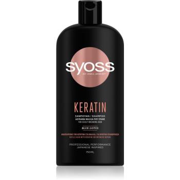 Syoss Keratin Blue Lotos posilňujúci šampón proti lámavosti vlasov 750 ml