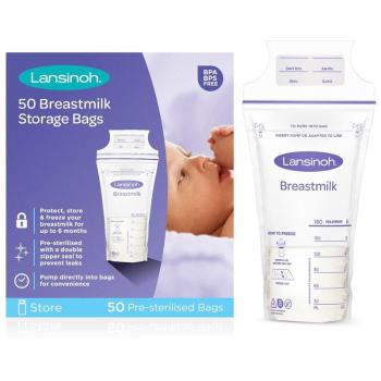 Lansinoh Breastfeeding vrecúško na uchovanie materského mlieka 50 ks