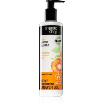 Organic Shop Organic Grapefruit & Lime aktívny sprchový gel 280 ml