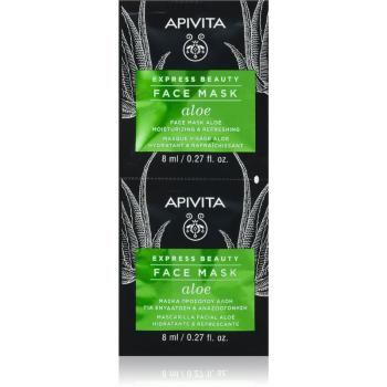 Apivita Express Beauty Aloe osviežujúca hydratačná maska na tvár 2x8 ml
