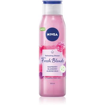 Nivea Fresh Blends Raspberry & Blueberry & Almond Milk osviežujúci sprchový gél 300 ml