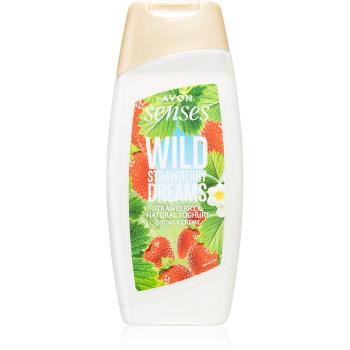 Avon Senses Wild Strawberry Dreams jemný sprchový gel s vôňou jahôd 250 ml