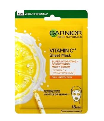 Garnier Hydratačná textilné maska pre rozjasnenie pleti s vitamínom C Skin Natura l s 28 g