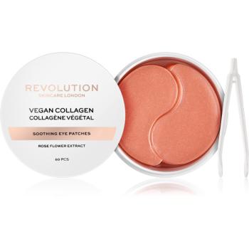 Revolution Skincare Rose Gold Vegan Collagen hydrogélová maska na očné okolie s upokojujúcim účinkom 30x2 ks