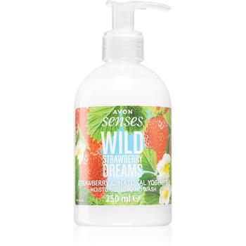 Avon Senses Wild Strawberry Dreams tekuté mydlo na ruky s vôňou jahôd 250 ml