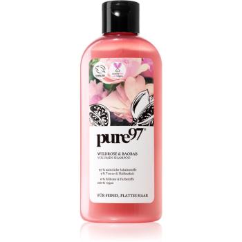 Pure97 Wildrose & Baobab objemový šampón pre jemné vlasy bez objemu 250 ml