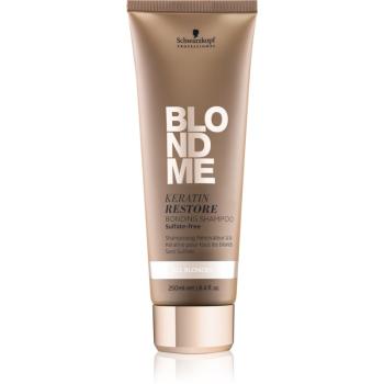 Schwarzkopf Professional Blondme obnovujúci šampón s keratínom pre všetky typy blond vlasov bez sulfátov 250 ml