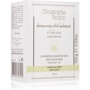 Christophe Robin Hydrating Shampoo Bar with Aloe Vera tuhé mydlo na telo a vlasy 100 g