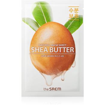 The Saem Natural Mask Sheet Shea Butter plátenná maska pre rozjasnenie a vitalitu pleti 21 ml