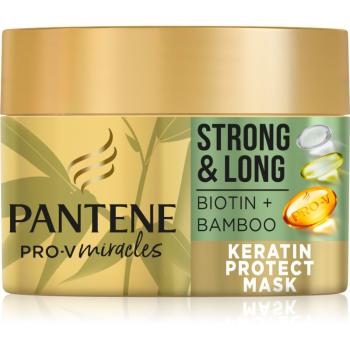 Pantene Strong & Long Biotin & Bamboo obnovujúca maska proti vypadávániu vlasov 160 ml
