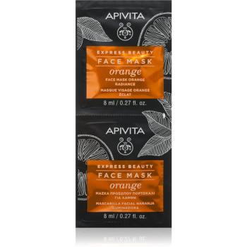 Apivita Express Beauty Orange rozjasňujúca maska na tvár 2x8 ml