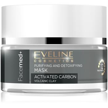 Eveline Cosmetics FaceMed+ čistiaca a detoxikačná maska s aktívnym uhlím 50 ml