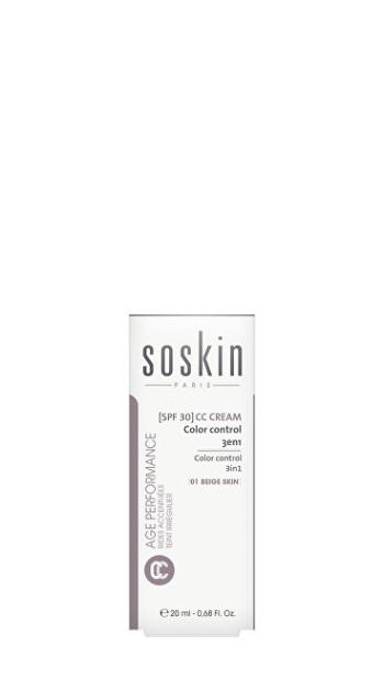 Soskin Paris Hydratačný CC krém SPF 30 ( Color Control 3 in 1) Gold skin