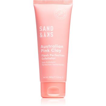 Sand & Sky Australian Pink Clay Flash Perfection Exfoliator čistiaci peeling pre stiahnutie pórov a matný vzhľad pleti 100 ml