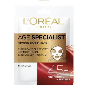 L´Oréal Paris Textilná maska pre okamžité spevnenie a vyhladenie pleti Age Specialist 45+ (Firming Tissue Mask) 1 ks