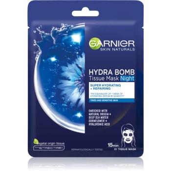 Garnier Skin Naturals Hydra Bomb vyživujúca plátienková maska na noc 28 g