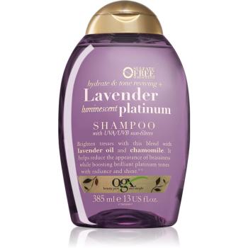 OGX Lavender Platinum tónovací šampón pre studené odtiene blond 385 ml
