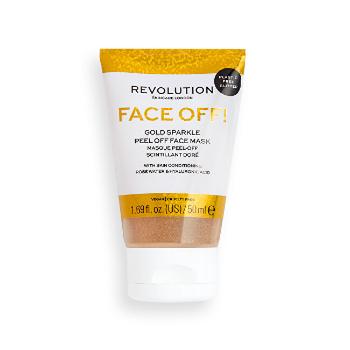 Revolution Skincare Zlupovacia pleťová maska Gold Glitter Face Off 50 ml