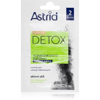 Astrid CITYLIFE Detox čistiaca maska s aktívnym uhlím 2x8 ml