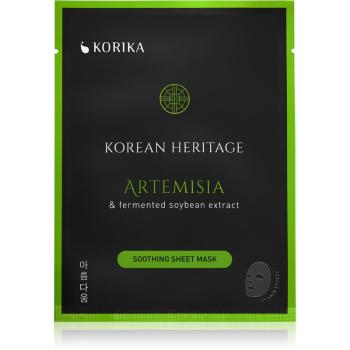 KORIKA Korean Heritage upokojujúca plátienková maska Artemisia & fermented soybean extract sheet mask