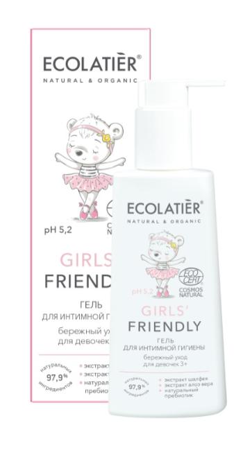 Čistiaci gél na intímnu hygienu pre dievčatá s pH 5,2  - Girls Friendly - EcoLatier Organic - 250 ml