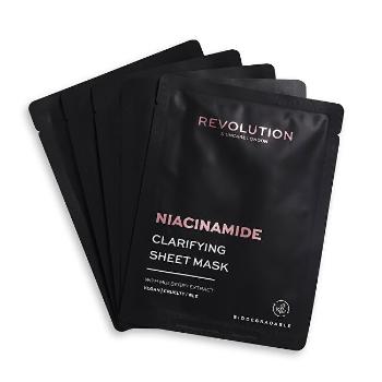 Revolution Skincare Sada pleťových masiek biodegradable Niacínamid ( Clarifying Sheet Mask)