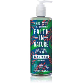 Faith In Nature Aloe Vera & Tea Tree prírodné tekuté mydlo na ruky s extraktom z čajovníku 400 ml