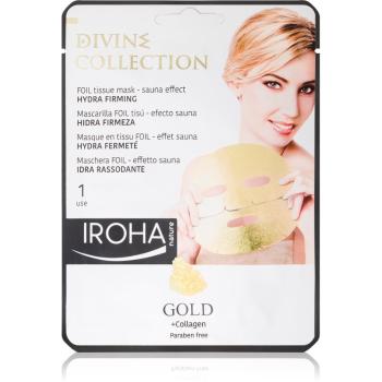 Iroha Divine Collection Gold & Collagen hydratačná a vyživujúca maska so spevňujúcim účinkom 25 ml
