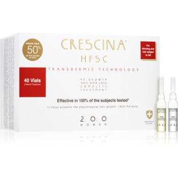 Crescina Transdermic 200 Re-Growth and Anti-Hair Loss starostlivosť pre podporu rastu a proti vypadávaniu vlasov pre ženy 40x3,5 ml